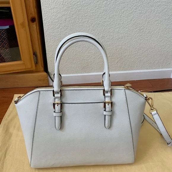 NWT Michael Kors Large Ciara White Satchel bag - Picture 2 of 8